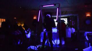 Male Dancer Glows into The Dark for Milfs