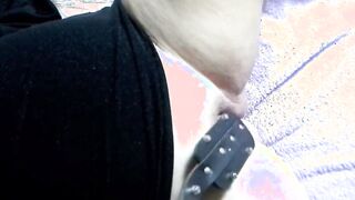 Whipped sub punished and tortured with clothespins into snatch