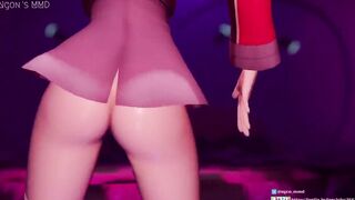 (ngon mmd) She is greedy and gluttonous she likes to suck co