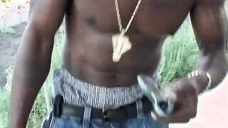 Goddess gets 3 ebony dicks into her soak tight holes