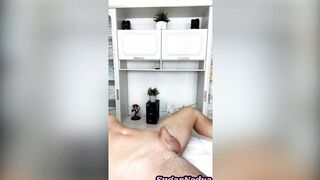 Close-up waxing of a long, juicy dick