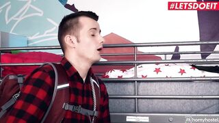 TURNED ON HOSTEL - Big Boobed Rich Hoe Needs An Anal Three-Way