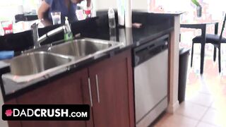 Dad Crush - Long Butt Teenie Fucks Her Stepdad To