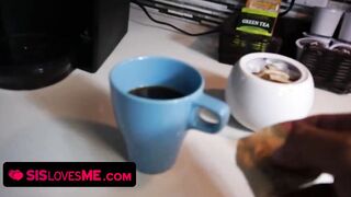 Skinny Stepsister Settled Her Debt To Her Stepbro By Sucking Off