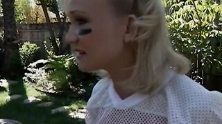Point of see lesbo twat licking outdoor