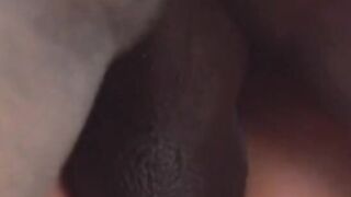 Turned On blonde women takes 2 hugest dicks on couch
