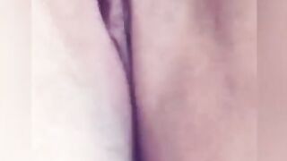 Pink soak vagina after finger bang