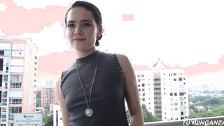 MAMACITAZ - Tiny Titted Hispanic Slides Her Sex Talent On Display