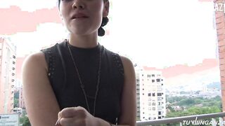 MAMACITAZ - Tiny Titted Hispanic Slides Her Sex Talent On Display