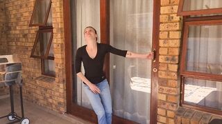 Piss desperation | wetting my milf jeans | public smoking