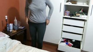 My wifey shows off before getting boned by her co-workers