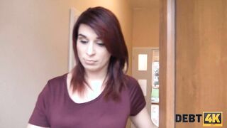 DEBT4k. Pregnant debtor has no choice but to take penis