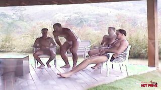 hot blonde asks her friend to got 2 long dicks