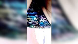 Putting on my panty view my unshaved old vagina from bottom up