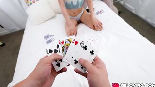 Winning another sensual game with my stepsister and getting the