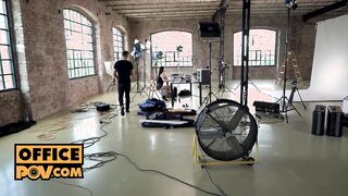 Work rough, play rough with Sasha Rose and a threeway pounded