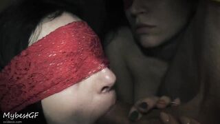 Wifey helps GF got hubby's cum, facials - ffm Three-Way