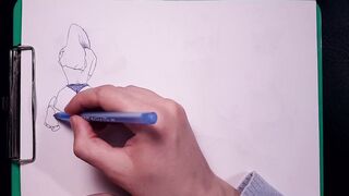 Drawing Goddess girls with huge boobs, juicy butt with a