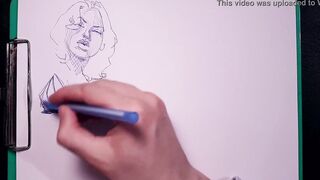 Drawing Goddess girls with huge boobs, juicy butt with a