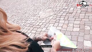 Inked curvy german 18 Yo with long jugs picked up