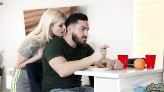 Peter didn't waste time and started banging his blonde stepsis