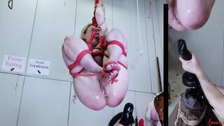 Eager slave anally impaled on humongous dick and punished
