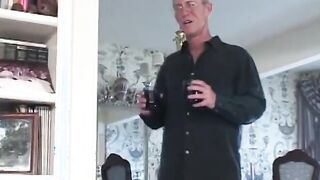 College coed is cool with fucking with older and young men at once