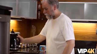 VIP4K. Pornstar must suck birthday mans older penis and then
