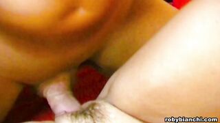 Slutty MILF gets cum inside mouth