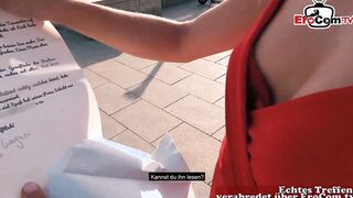 Petite Teens into red Panties and nylons into a german