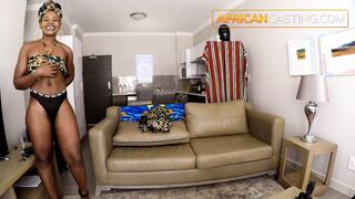 Ebony Queen Takes King Size White Penis inside Fake Clip