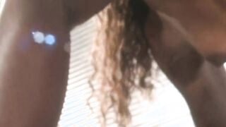 African 18 year old cutie riding thick white dick