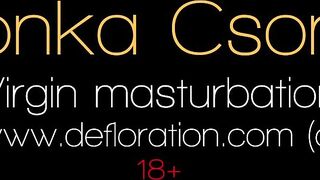 Tight twat slender innocent teenagers Ilonka Csont masturbating