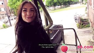 pov PICKUPS ► German Dark Haired Screwed Into Vehicle (OUTSIDE) ◄