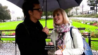Lusty beauty Pina tests some vibrators & gets some penis!