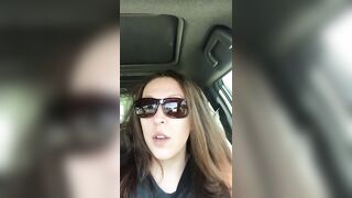 sexy D Smoking inside the Vehicle Wearing Sunglasses and Complaining About Line