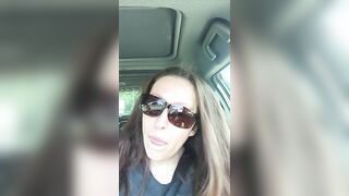sexy D Smoking inside the Vehicle Wearing Sunglasses and Complaining About Line