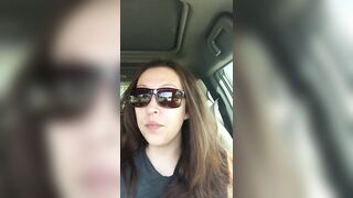 sexy D Smoking inside the Vehicle Wearing Sunglasses and Complaining About Line