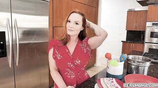 Summer Hart willingly slobbers on her stepson's dick before he