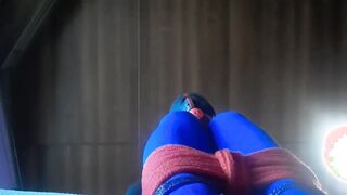 Tied and hooded taking long penis on her mouth oral cumshot