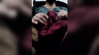 Cock Rub with Nurse Satin Suit