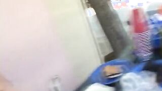 Round ass nympho gets her tight ebony vagina slammed