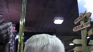 Freaky nympho with round butt gets doggy style pounding of