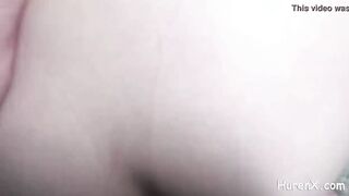 fucking into a deserted apartment building with a dark haired whore