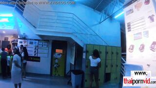 Amateur Thai 19 year old Cherry taking a rides inside a kart