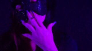 On request the sexual Hotwife smoking into a bunny costume.