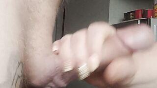 deep fellatio close-up and a mouthful of cum