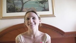 Cum hungry eighteen whore gets on her knees