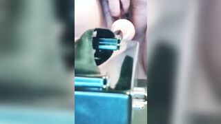Long ass fuck by screwed machine