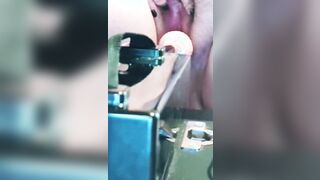 Long ass fuck by screwed machine
